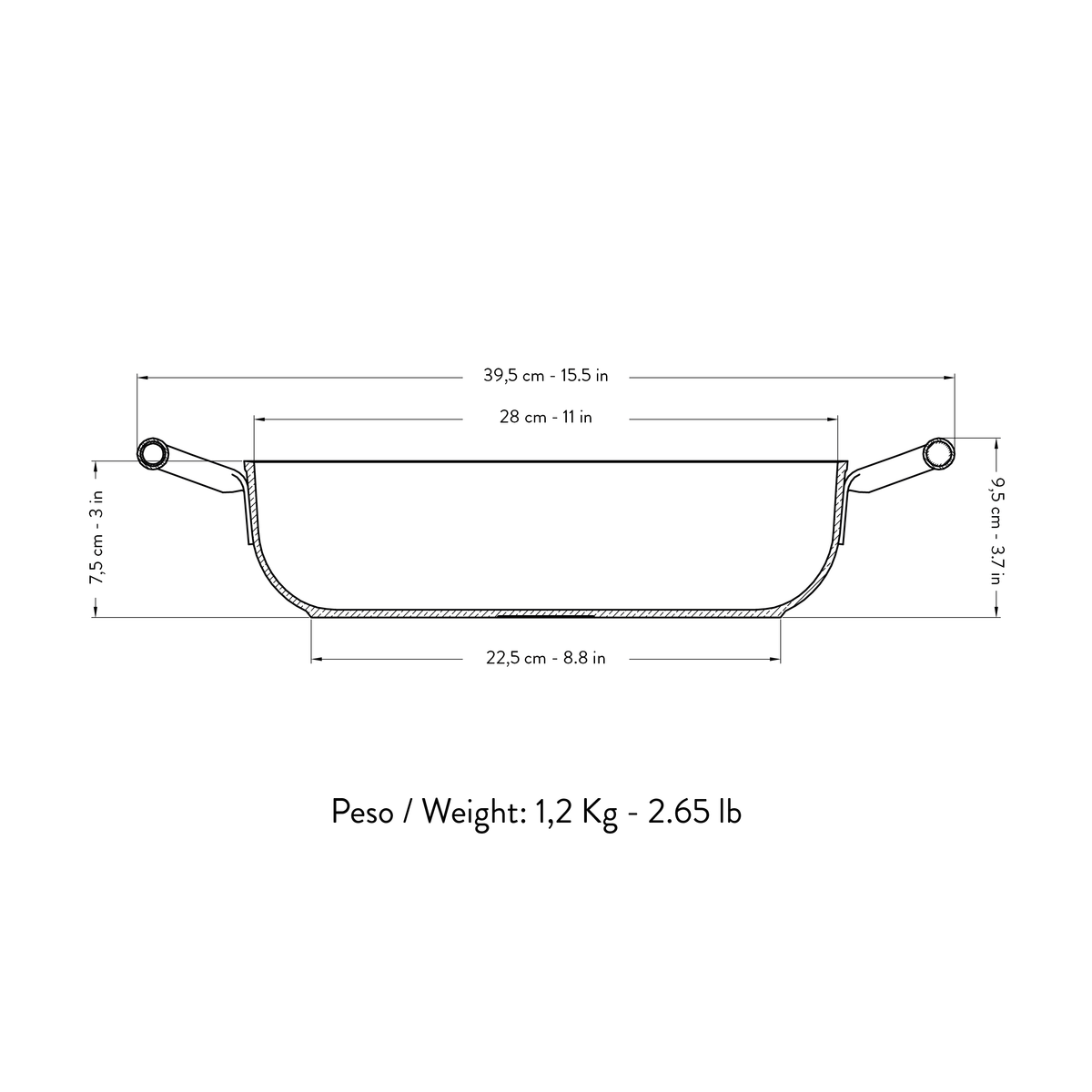 Tegame antiaderente 28 cm